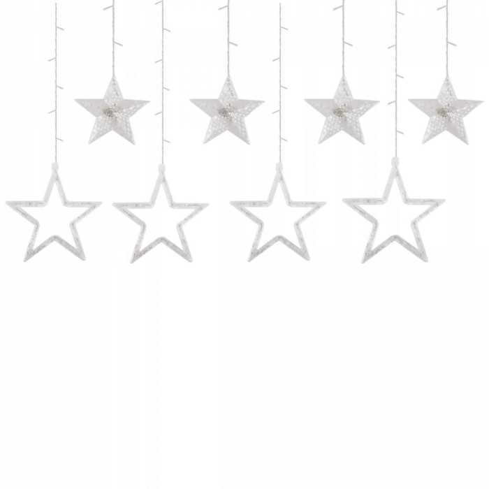 (DL) Instalatie lumina tip perdea cu 92 LED-uri, 2m, pentru interior/exterior, stelute iluminare alba [15]