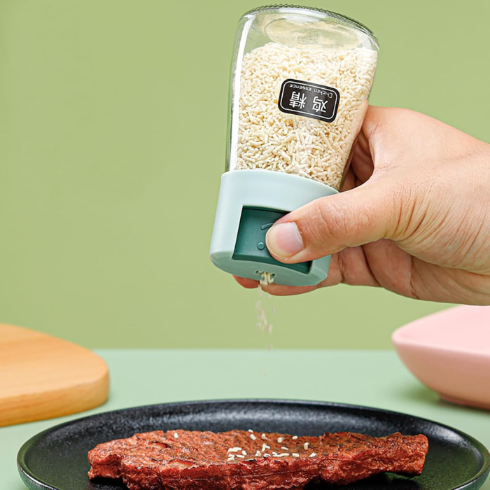 Dozator Condimente, , din Stilca, 180 ml, Rezistenta la Umidiate, 11.3 x 6.4 cm, Masura 5g, Verde [2]