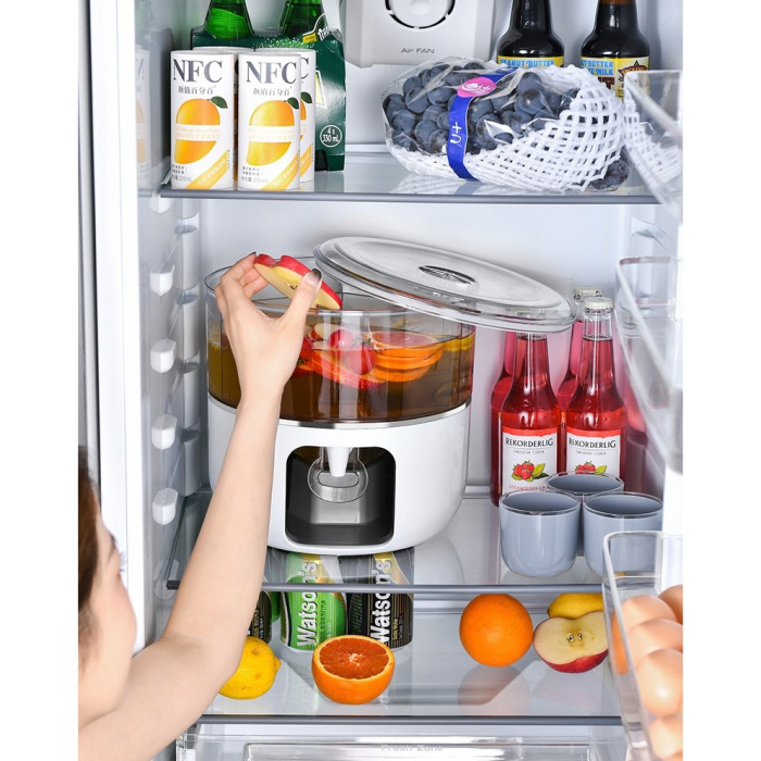 Dozator de apa , 3 compartimente rotative, capacitate mare de 3l, alb [5]