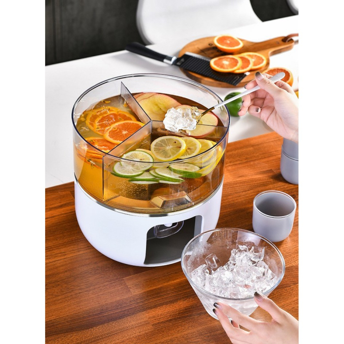 Dozator de apa , 3 compartimente rotative, capacitate mare de 3l, alb [3]