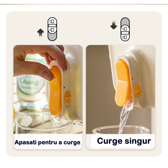 Dozator portabil pentru bauturi , 3.5 litri, capac etans, duza deschidere/inchidere, recipent din plastic, gradat, filtru, maner, 29.7 x 14.1 x 14.4 cm, pentru diverse bauturi, alb [7]