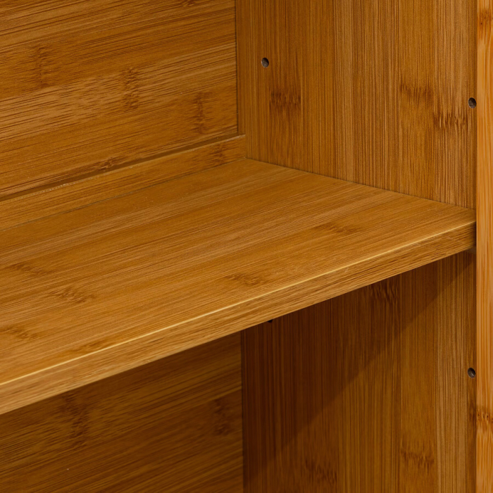 Dulap suspendat 5Five Sicela cu usa si rafturi, bambus si MDF, 52x20x59 cm, natur [2]