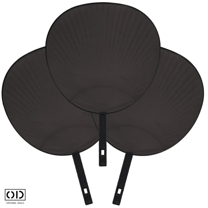 Evantai Fix Tip Frunza din PVC Premium, 43 cm, Negru – Original Deals [5]