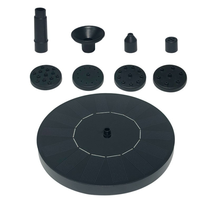 Fantana Arteziana pentru Gradina, , Solara, Automata, Rotunda, 3 Moduri de Pulverizare, Negru, 16 cm [2]