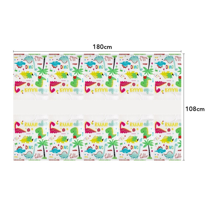 Fata de Masa Dreptunghiulara, , Colectia Dino Park, 180 x 108 cm, din PE, Anti-pete, Impermeabila, Multicolor [2]