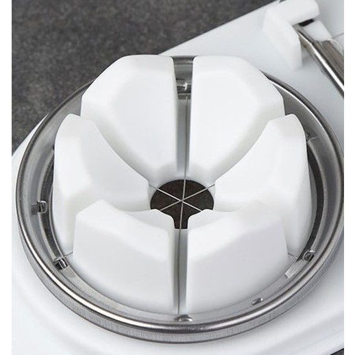 Feliator multifunctional pentru oua, mozzarela, fructe, 2 forme de feliere, agatatoare, 20 cm, Alb [5]