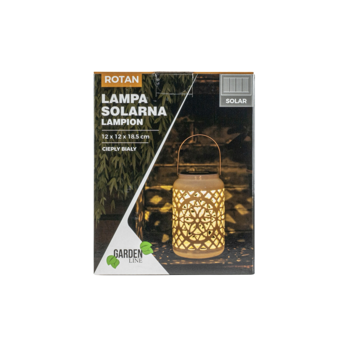 Felinar decorativ solar, LED, pentru exterior, 12x12x18.5cm, alb [8]