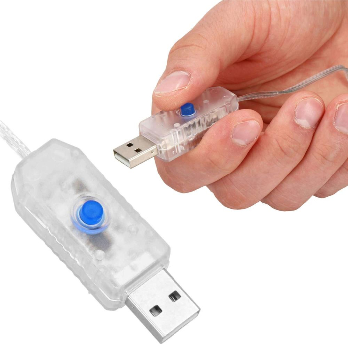 Figurina Craciun, Mos Craciun pe scara, cu iluminare LED, alimentare USB, pentru interior [18]