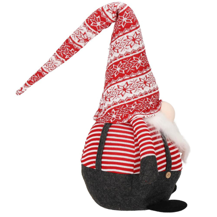 Figurina Craciun, Spiridus cu bluza in dungi, inaltime 80cm [9]