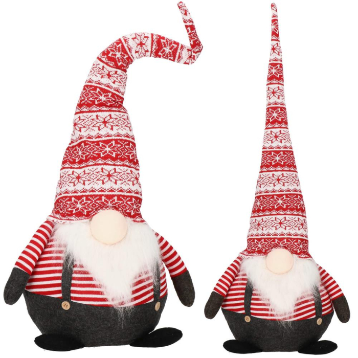 Figurina Craciun, Spiridus cu bluza in dungi, inaltime 80cm [5]