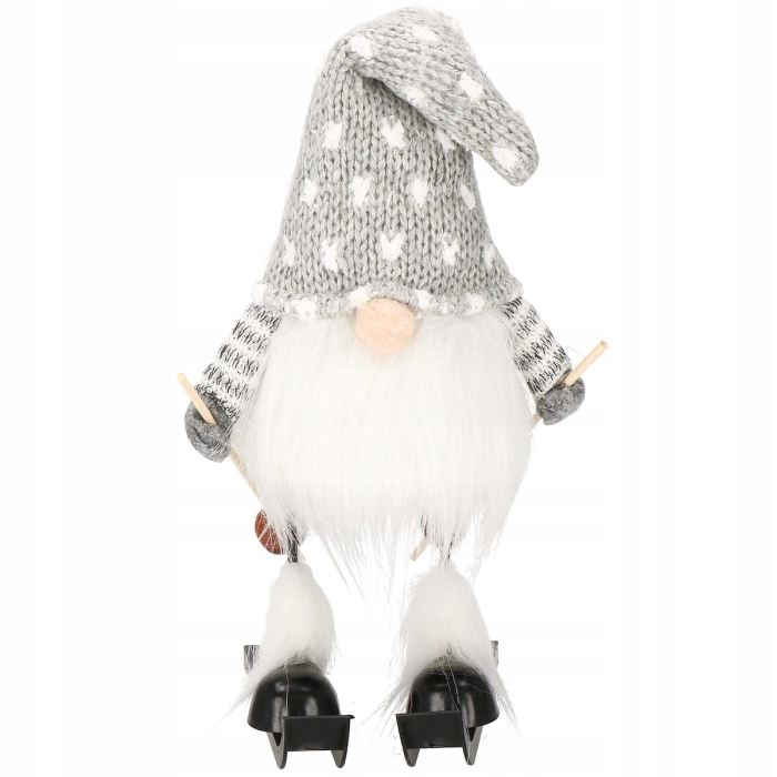 Figurina Craciun, Spiridus pe schiuri, inaltime 33cm [6]