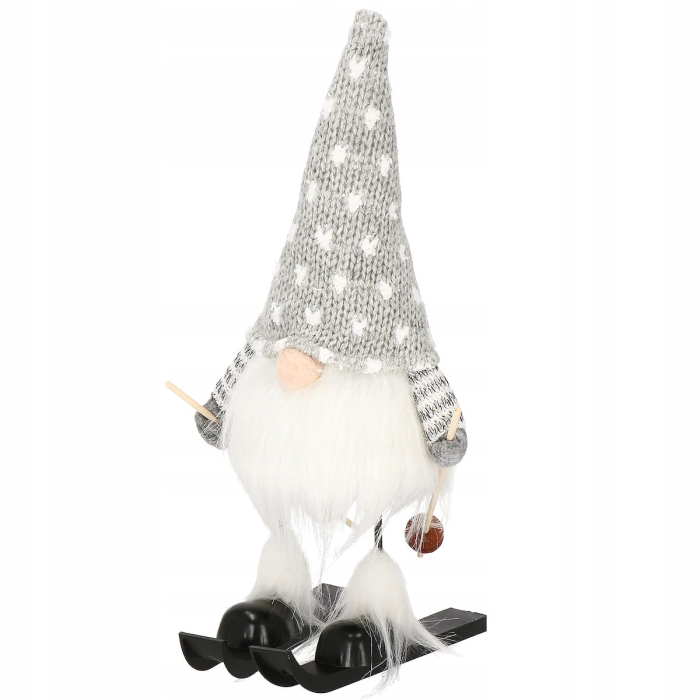 Figurina Craciun, Spiridus pe schiuri, inaltime 33cm [5]