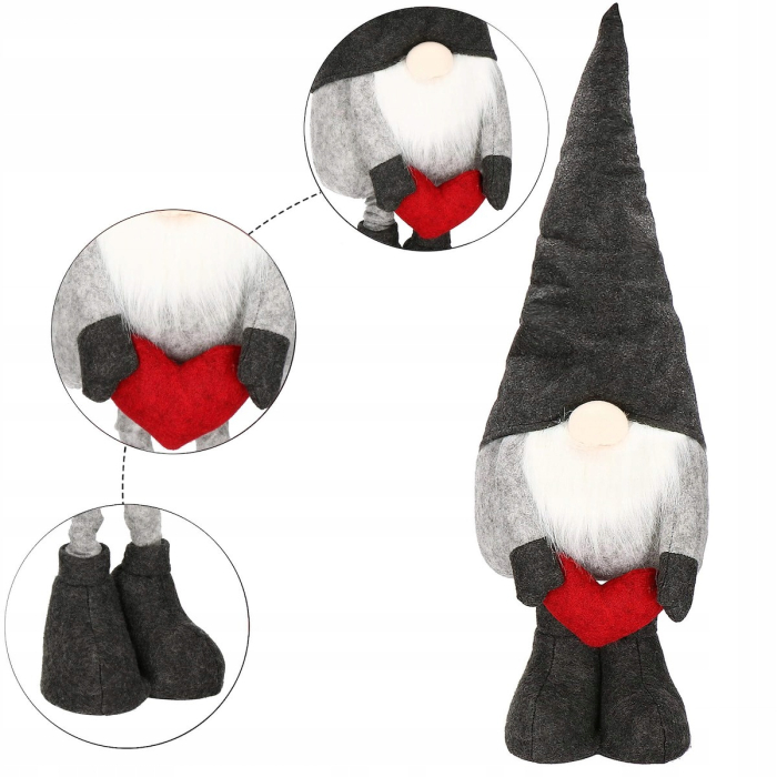 Figurina Craciun, Spiridus, picioare telescopice, inaltime extensibila 63-93cm [9]