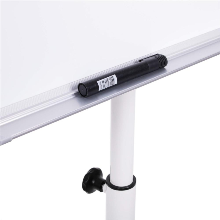 Flipchard magnetic cu picior, mobil pe role, inaltime ajustabila, 70x100cm, alb [9]