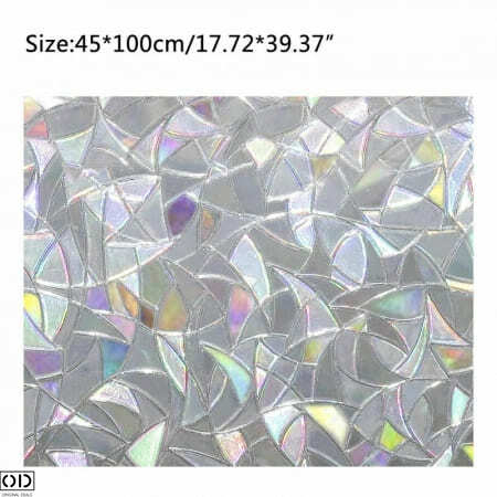 Folie Autoadeziva pentru Protectie Solara si Intimitate pentru Geam si Fereastra, 60 x 200 cm, Lalea 3D [20]