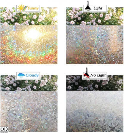 Folie Autoadeziva pentru Protectie Solara si Intimitate pentru Geam si Fereastra, 60 x 200 cm, Lalea 3D [11]