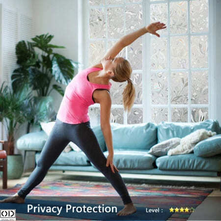 Folie Autoadeziva pentru Protectie Solara si Intimitate pentru Geam si Fereastra, 60 x 200 cm, Lalea 3D [12]