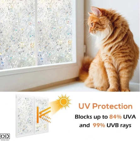 Folie Autoadeziva pentru Protectie Solara si Intimitate pentru Geam si Fereastra, 60 x 200 cm, Lalea 3D [8]