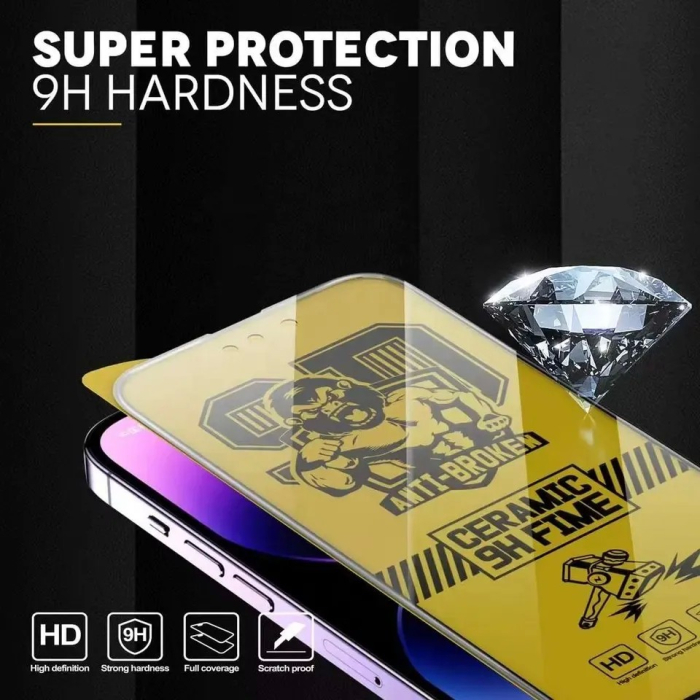 Folie de protectie Ceramica ®, Transparenta HD, 9H, pentru Oppo A78 5G margini negre [5]