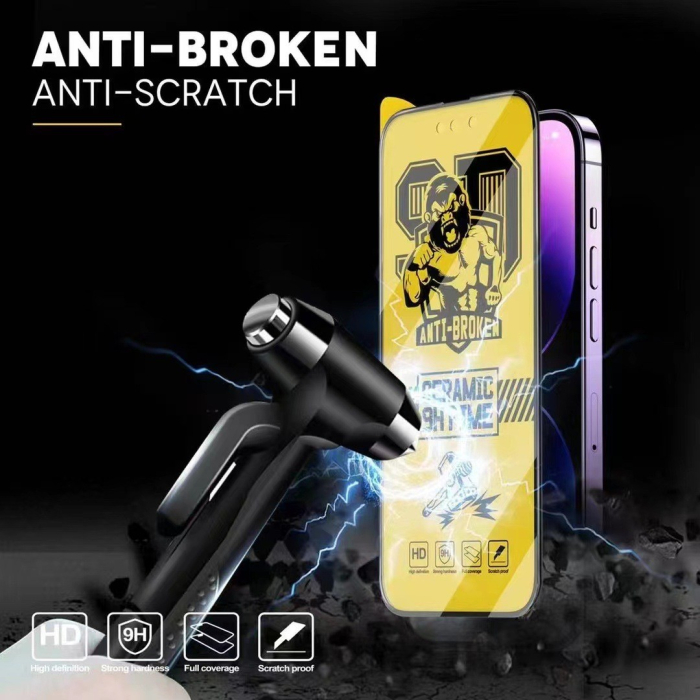 Folie de protectie Ceramica ®, Transparenta HD, 9H, pentru Oppo A78 5G margini negre [2]