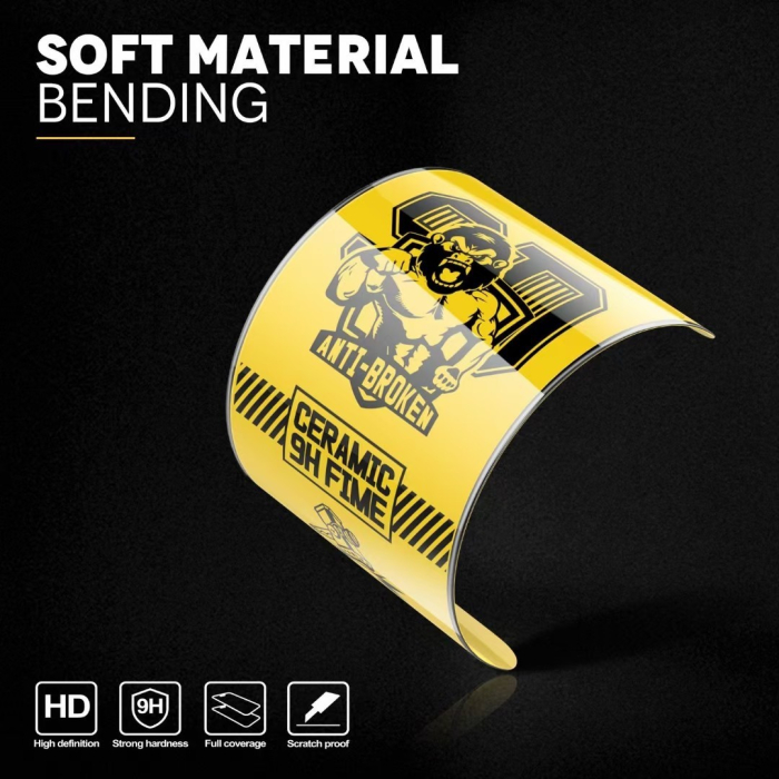 Folie de protectie Ceramica ®, Transparenta HD, 9H, pentru Xiaomi Redmi A1 margini negre [3]