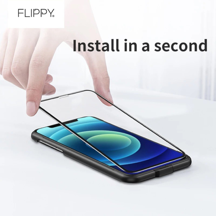 Folie de Protectie, , compatibila cu Apple iPhone 14 Pro Max, Electrostatica, Sticla Securizata, Top Glass, Anti-static, Negru [4]