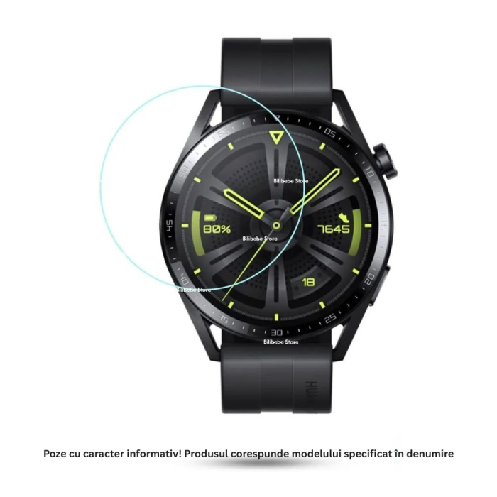 Folie de protectie, , Pentru Huawei Watch GT4 41MM, Sticla Securizata 2.5 D , Transparent [2]