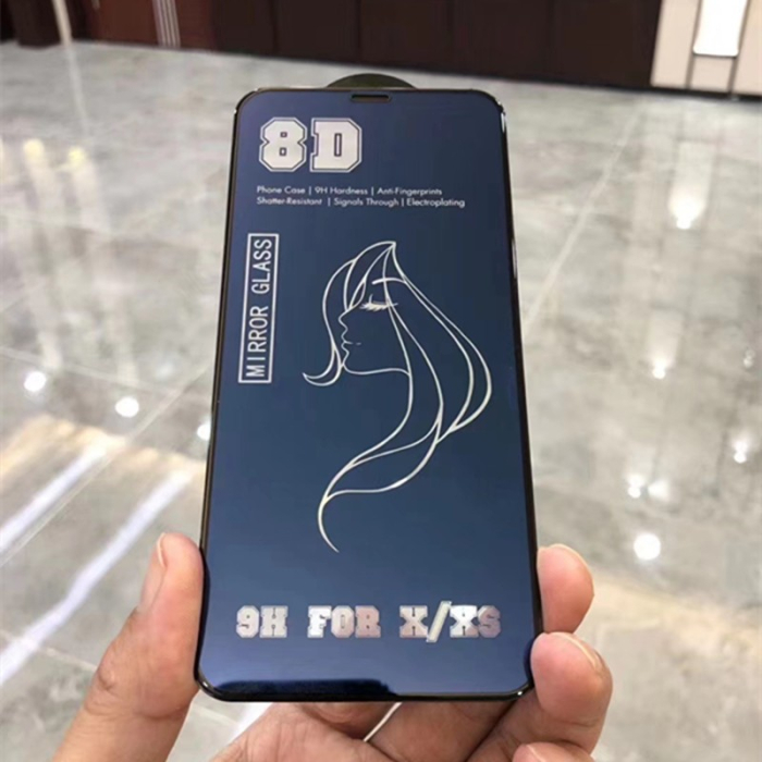 Folie de Protectie, , pentru iPhone 15 Plus, Tempered Glass Mirror 8D, Efect Oglinda, HD, Albastru [4]