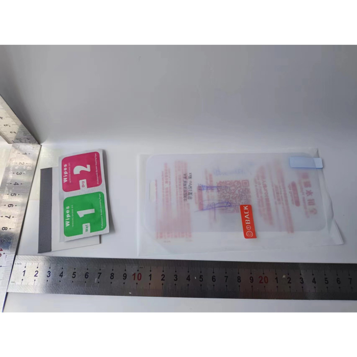 Folie de Protectie, , pentru iPhone 15 Pro, Flexible Hidrogel Protectie Blue Ray, Full Cover, Reparare Automata, Transparent [6]