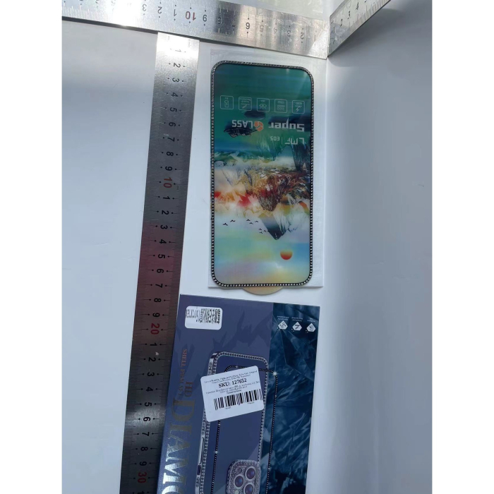 Folie de Protectie, , pentru iPhone 15 Pro Max, Tempered Glass 2.5 cu Pietricele, ESD, HD, Transparent [4]