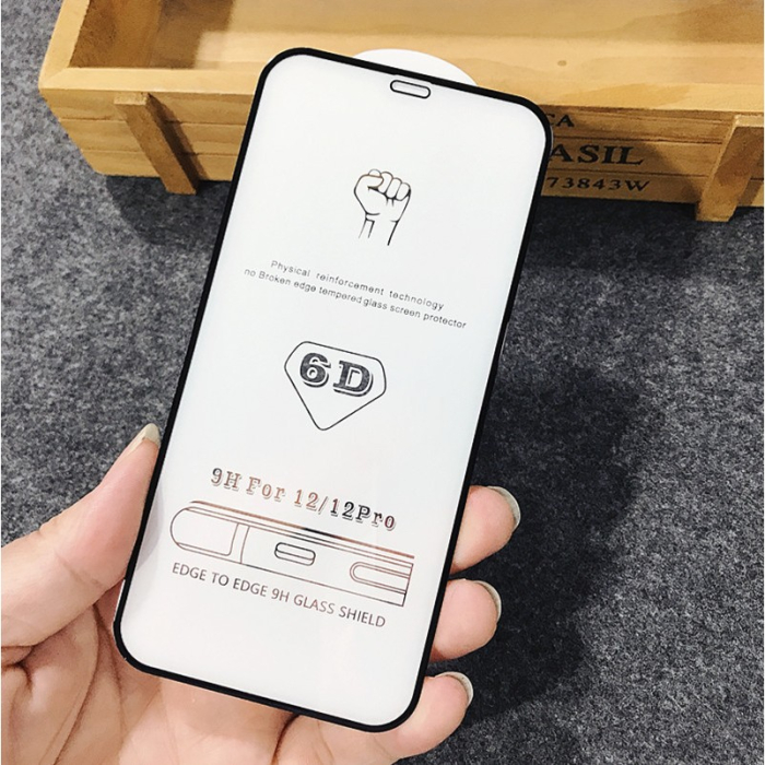 Folie de Protectie, , pentru iPhone 15 Pro Max, Tempered Glass 6D, Full Cover, Margini Negre, Transparent [6]