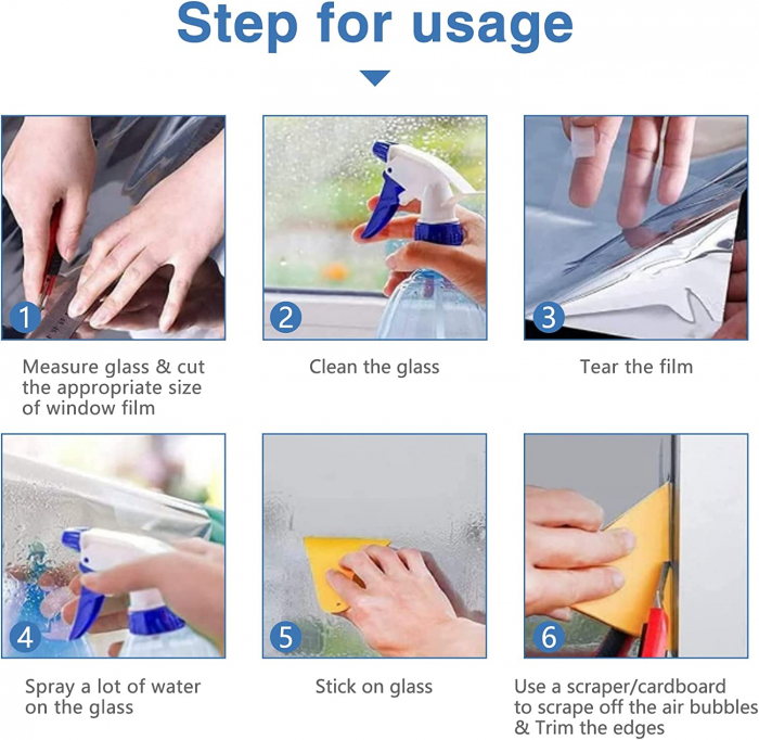 Folie de Protectie pentru Ferestra Geam Cabina de Dus Baie Tutorial aplicare folie de protectie geam Autocolant Geamuri si Ferestre Balcon Protectie Geam Securizat Folie Geam Protectie Intimitate [9]