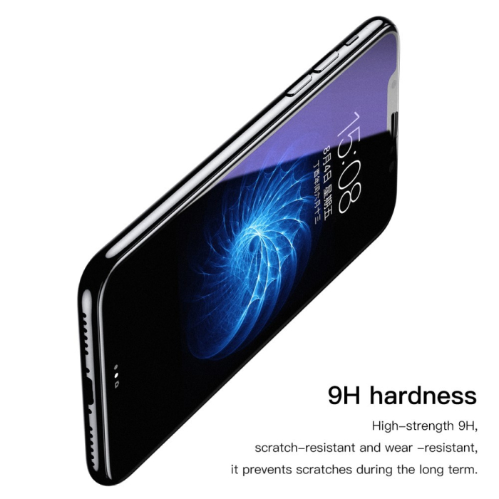 Folie protectie pentru iPhone 14 Plus, Sticla securizata, temperata, duritate 9H, Privacy 360 Anti-Blue Ray, Transparenta, Protectie Completa [3]