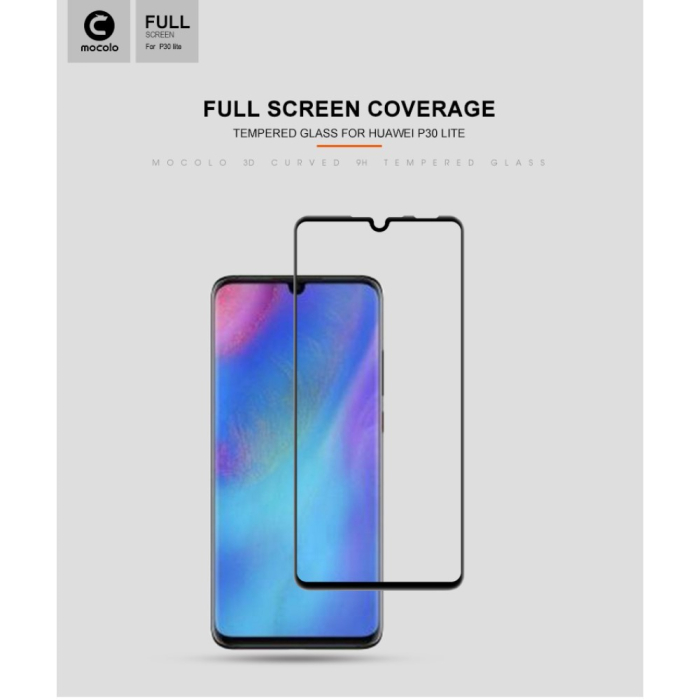 Folie Sticla ® compatibila cu Huawei Y7 2019 111D Negru [16]