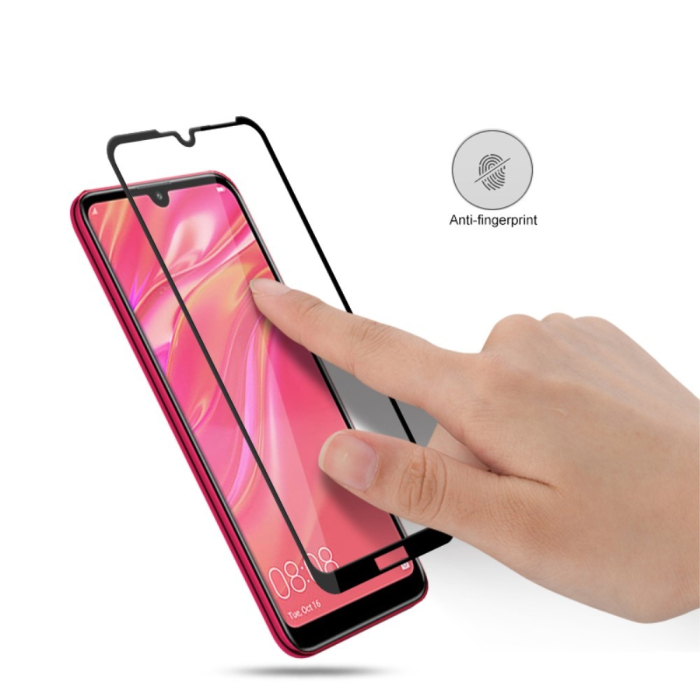 Folie Sticla ® compatibila cu Huawei Y7 2019 111D Negru [5]