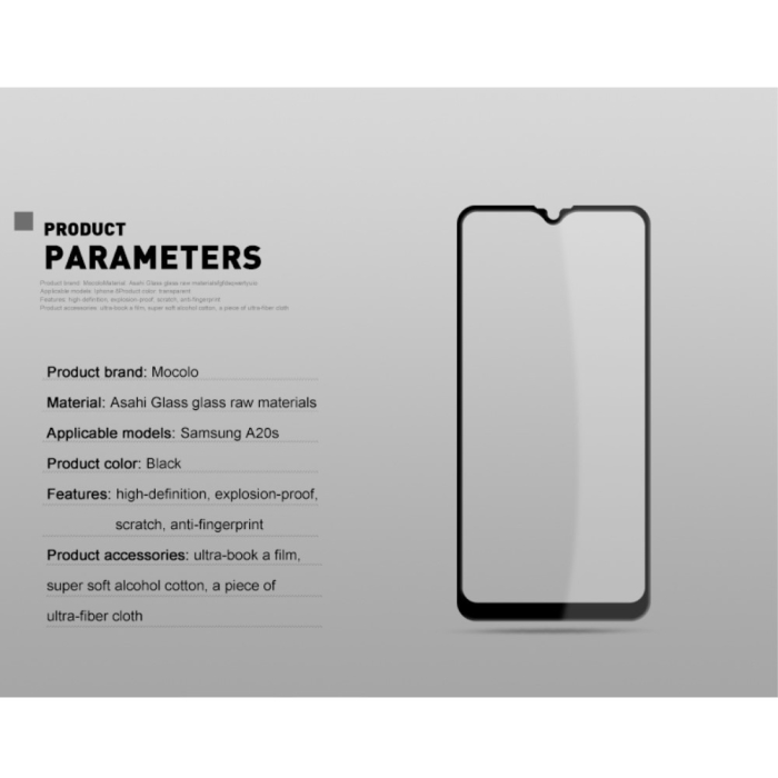 Folie Sticla ® compatibila cu Samsung A20S 111D Negru [9]