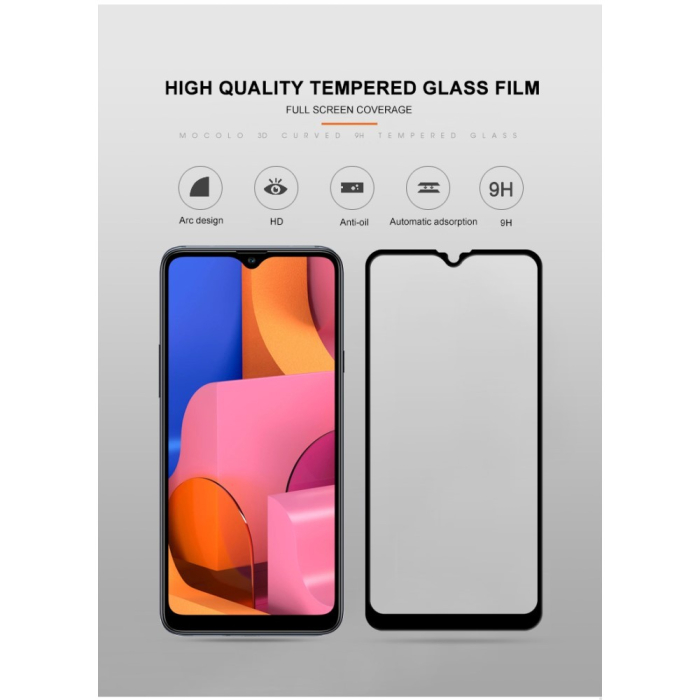 Folie Sticla ® compatibila cu Samsung A20S 111D Negru [8]