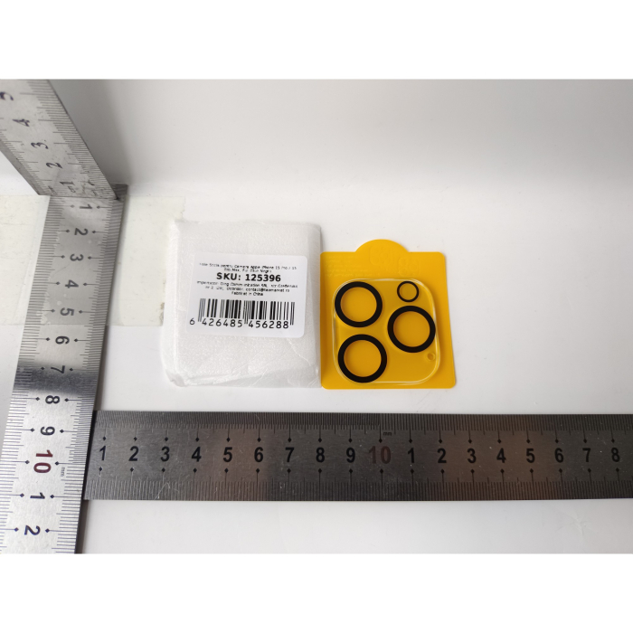 Folie Sticla pentru Camera, compatibila cu Apple iPhone 15 Pro / 15 Pro Max, Full Glue Negru [6]