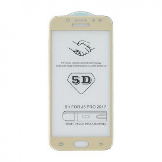 Folie Sticla Samsung Galaxy J3 2017 4D/5D Auriu [2]