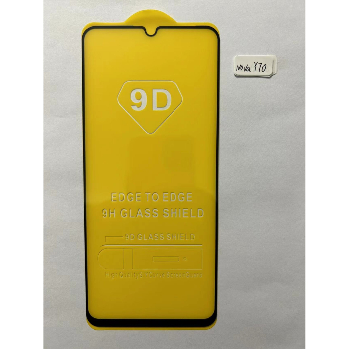 Folie Sticla Securizata compatibil cu Huawei Nova Y70, Full Glue Negru [2]