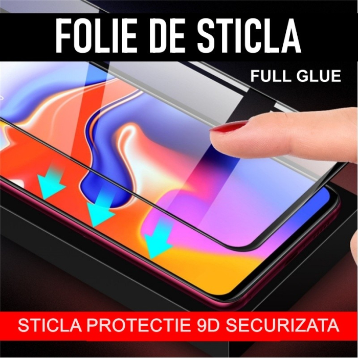 Folie Sticla Securizata compatibil cu Xiaomi Redmi Note 12 5G, Full Glue Negru [2]