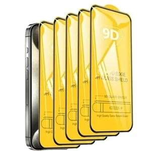 Folie Sticla Securizata, , Compatibila cu Apple iPhone 16 Pro Max, Full Cover 9D, HD, Margini Negre, Transparenta [2]