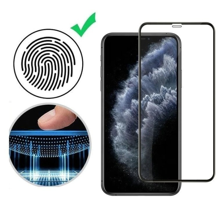 Folie Sticla Securizata compatibila cu Samsung S20 Ultra, Full Glue, Curbata, Lipici margine, model 1, Negru [5]