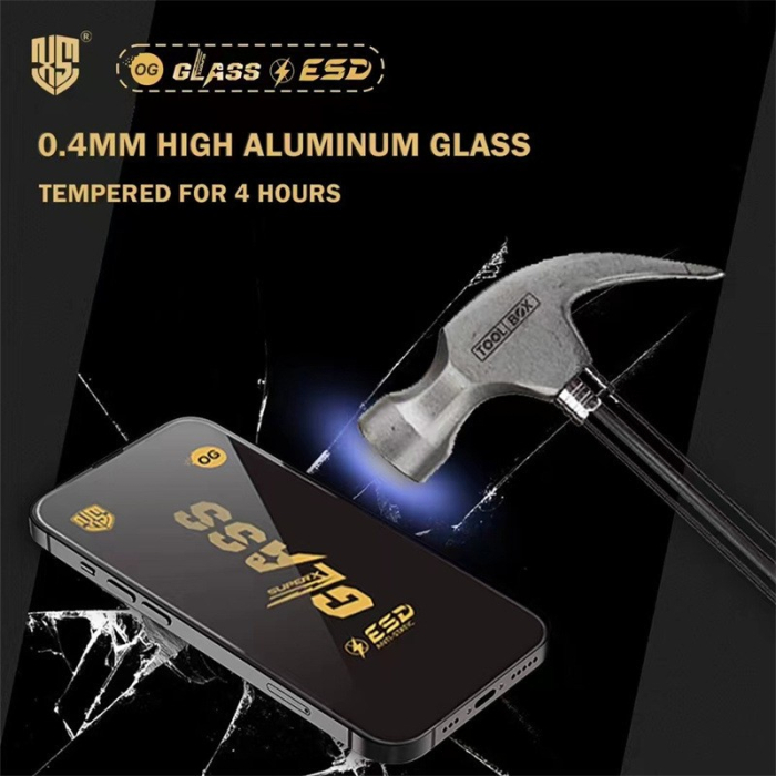 Folie Sticla Securizata pentru iPhone 16 Plus, , Folie compatibila cu Apple iPhone 16 Plus, Sticla ESD, Super HD Glass, Anti-static, Margini Negre, Transparent [3]