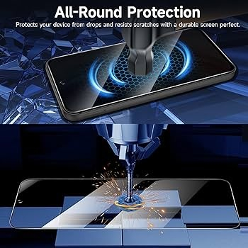 Folie Sticla Securizata, , Pentru Samsung Galaxy A55, Privacy Classic, 2.5D, Confidentialitate 35°, Negru Transparent [4]