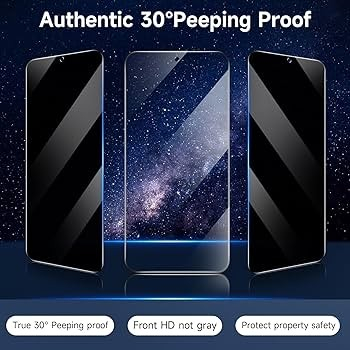 Folie Sticla Securizata, , Pentru Samsung Galaxy S23 FE, Privacy Classic, 2.5D, Confidentialitate 35°, Negru Transparent [3]