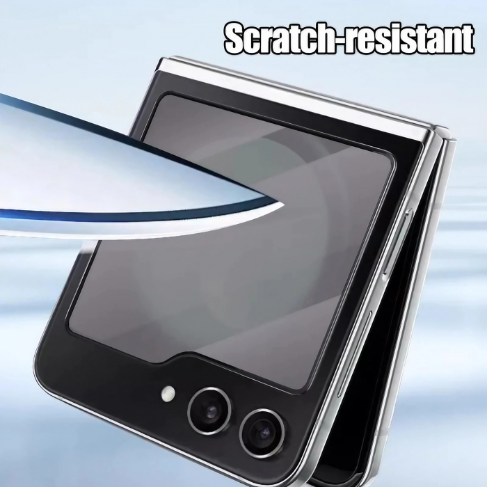 Folie Sticla Securizata, , Pentru Samsung Galaxy Z Flip 6, Full Glue, Margini Negre, Transparent [3]