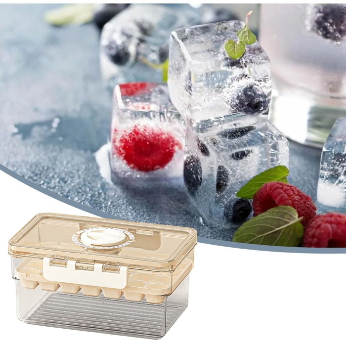 Forma de Gheata, , Doua Straturi, Inchidere Etans, din PP+PET, 19 x 12 x 9.5 cm, Bej [3]