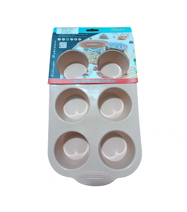 Forma din Silicon pentru Briose si Prajituri, Non-Stick, Gri, Design Deosebit si Calitate Premium [1]