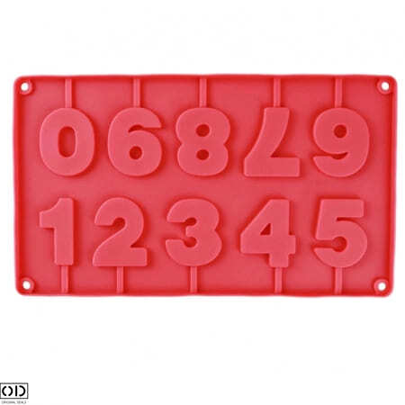 Forma pentru 10 Acadele din Ciocolata, Zahar sau Jeleu Cake Pops, Numere, 28 x 16.5 cm [6]